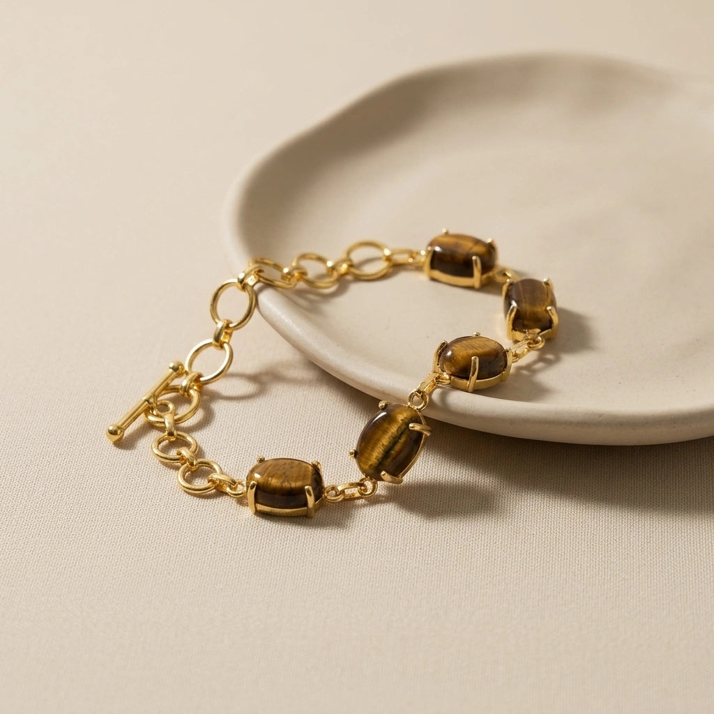 Five Stone Gemstone Bracelet