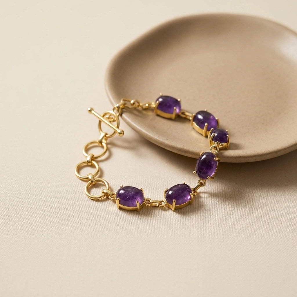 Five Stone Gemstone Bracelet