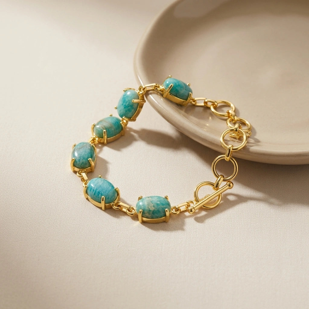 Five Stone Gemstone Bracelet