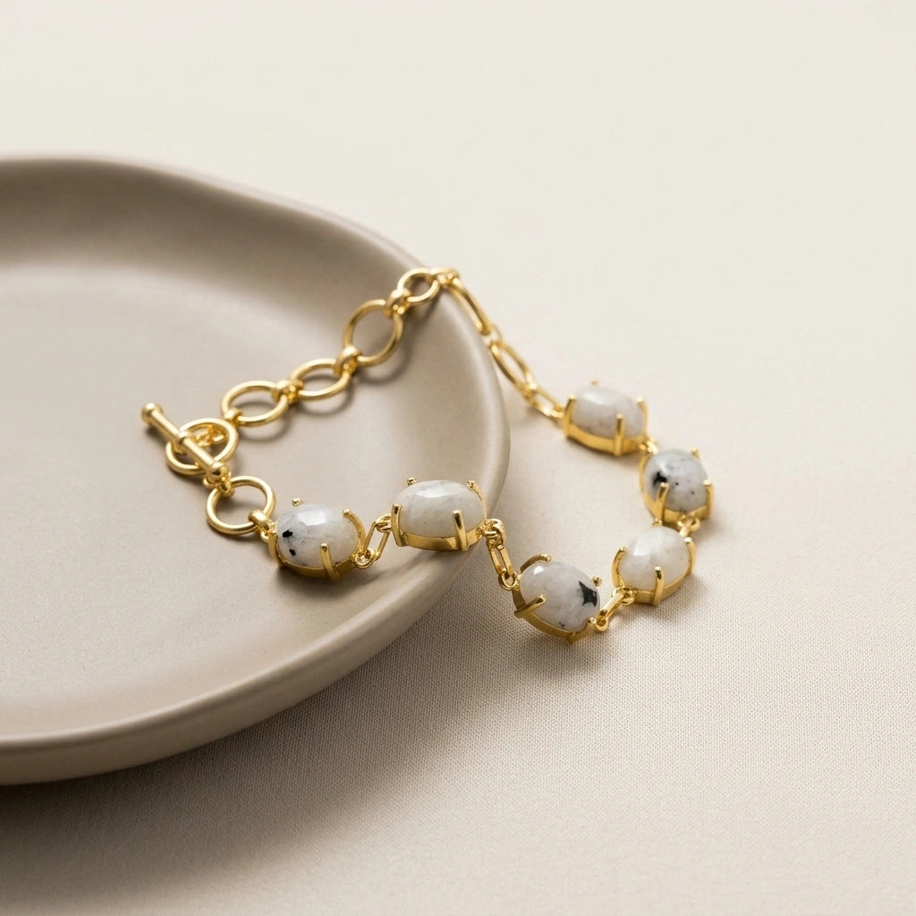 Five Stone Gemstone Bracelet