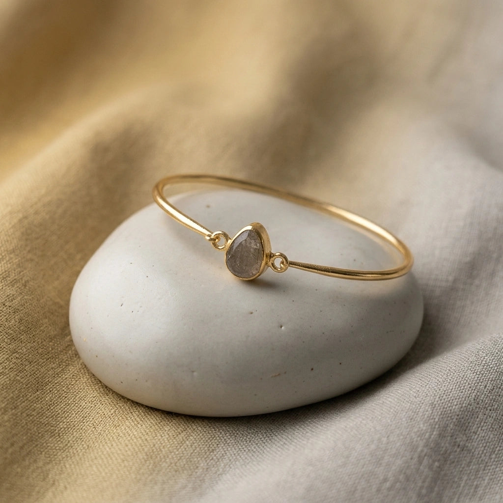 Northern Light — Labradorite Teardrop Bangle