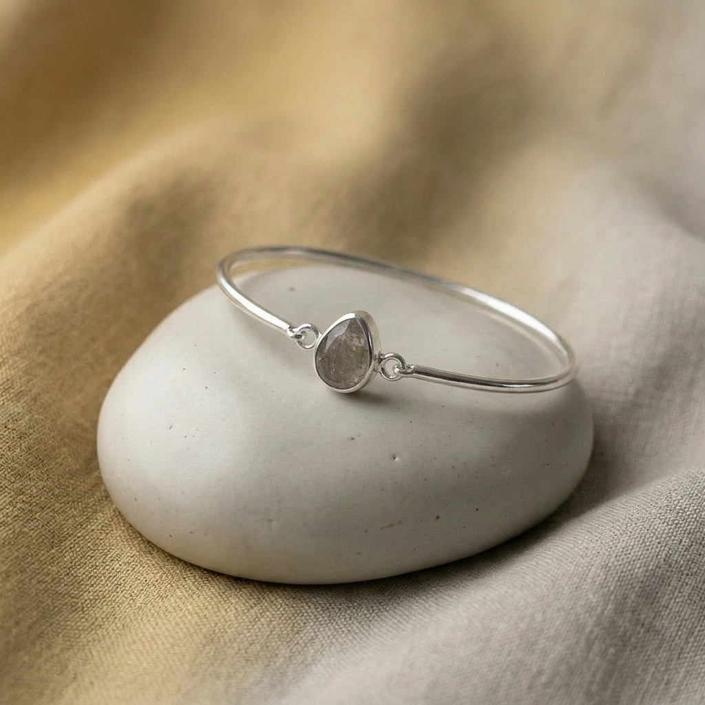 Northern Light — Labradorite Teardrop Bangle
