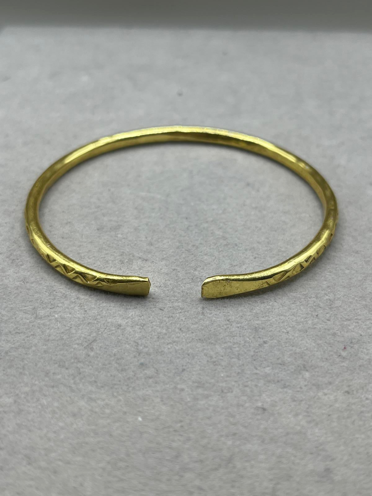 Gold Hammered bangles ( set of 5)