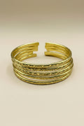 The Gold Stack Edit — Set of 5 Textured Bangles