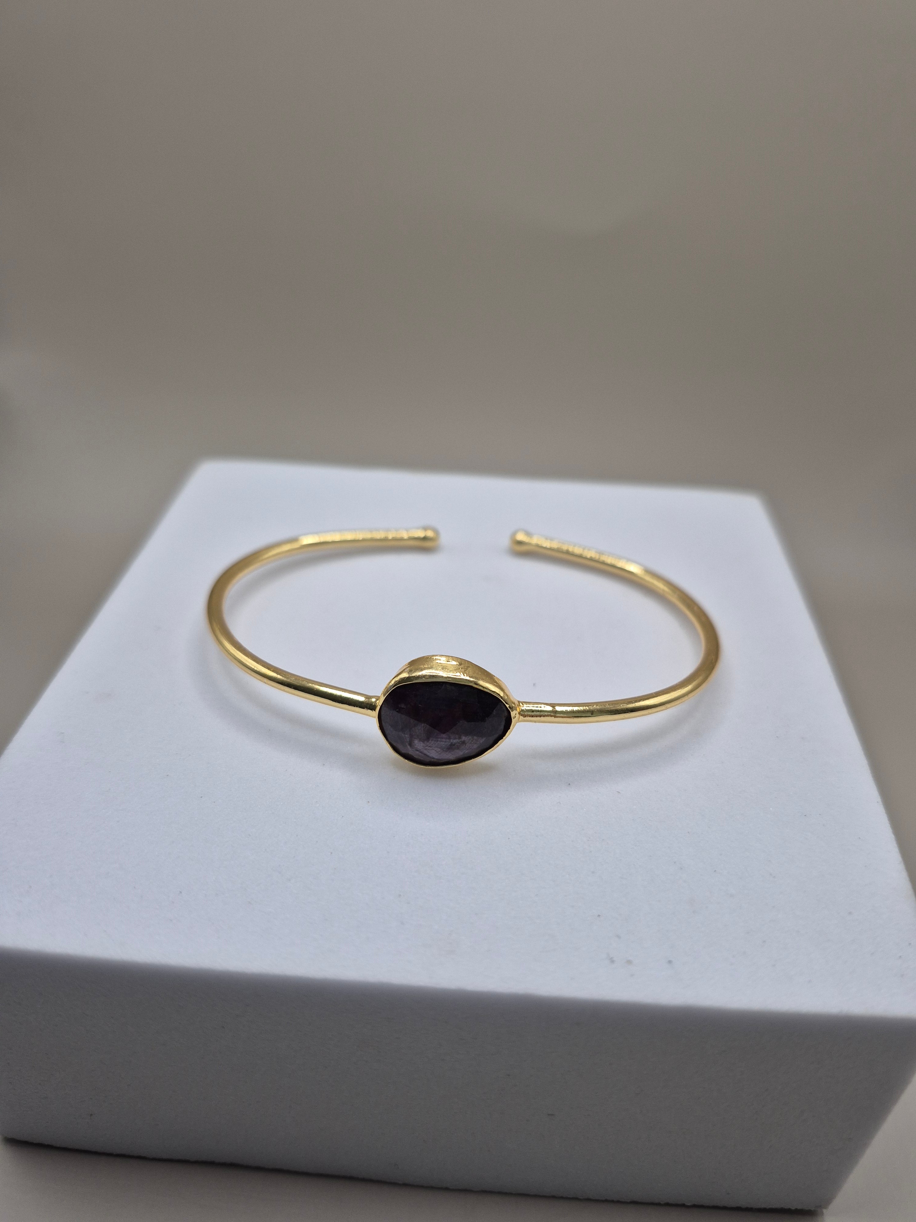 Sapphire Bangle | Silver | Gold