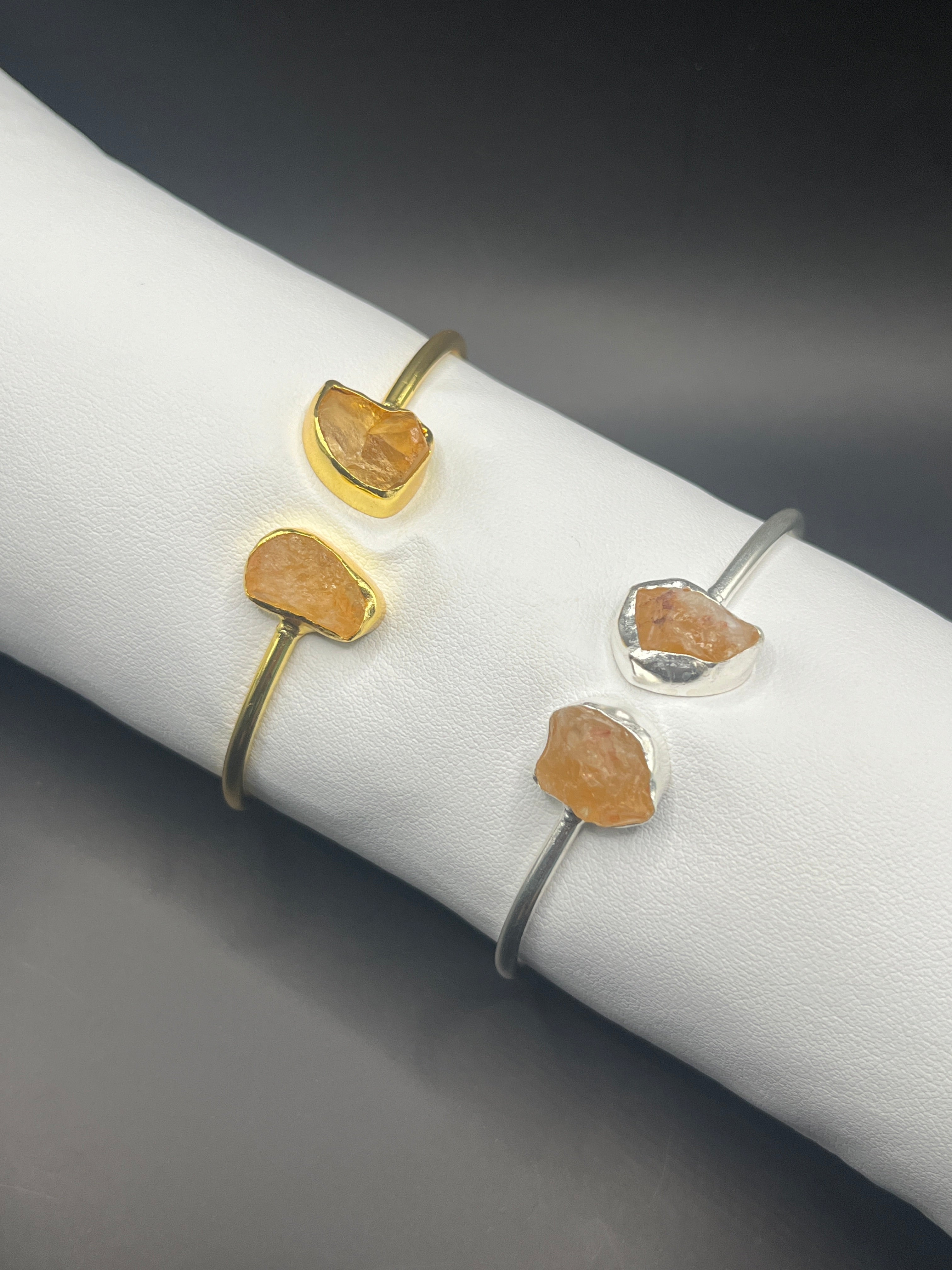 Citerine 2 -stone Adjustable Bangle