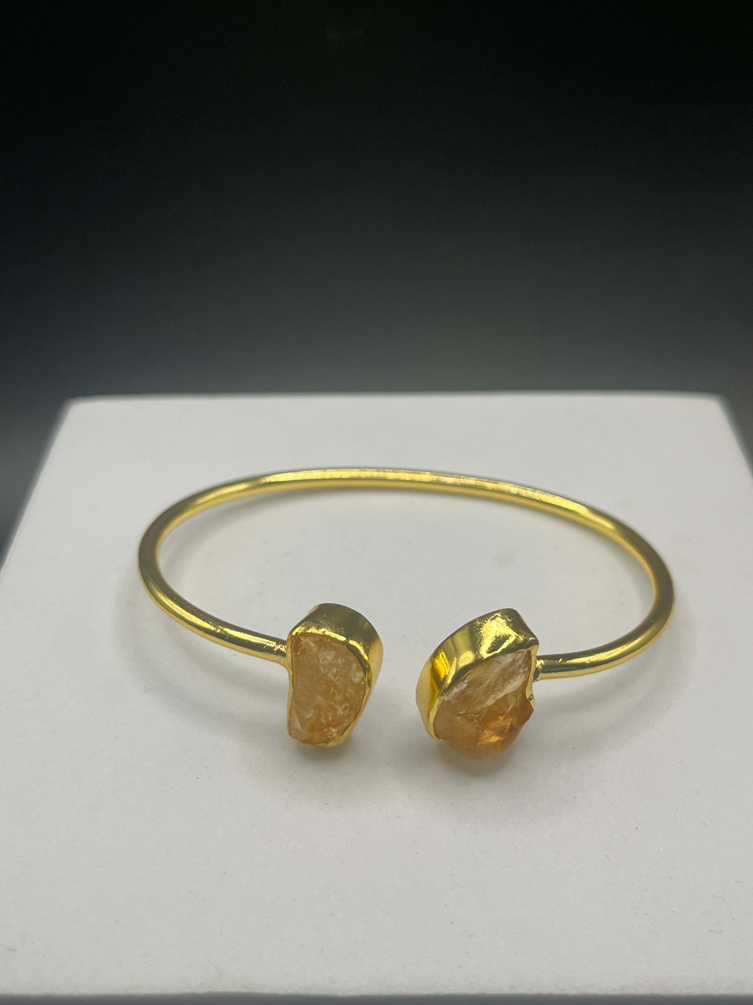 Citerine 2 -stone Adjustable Bangle
