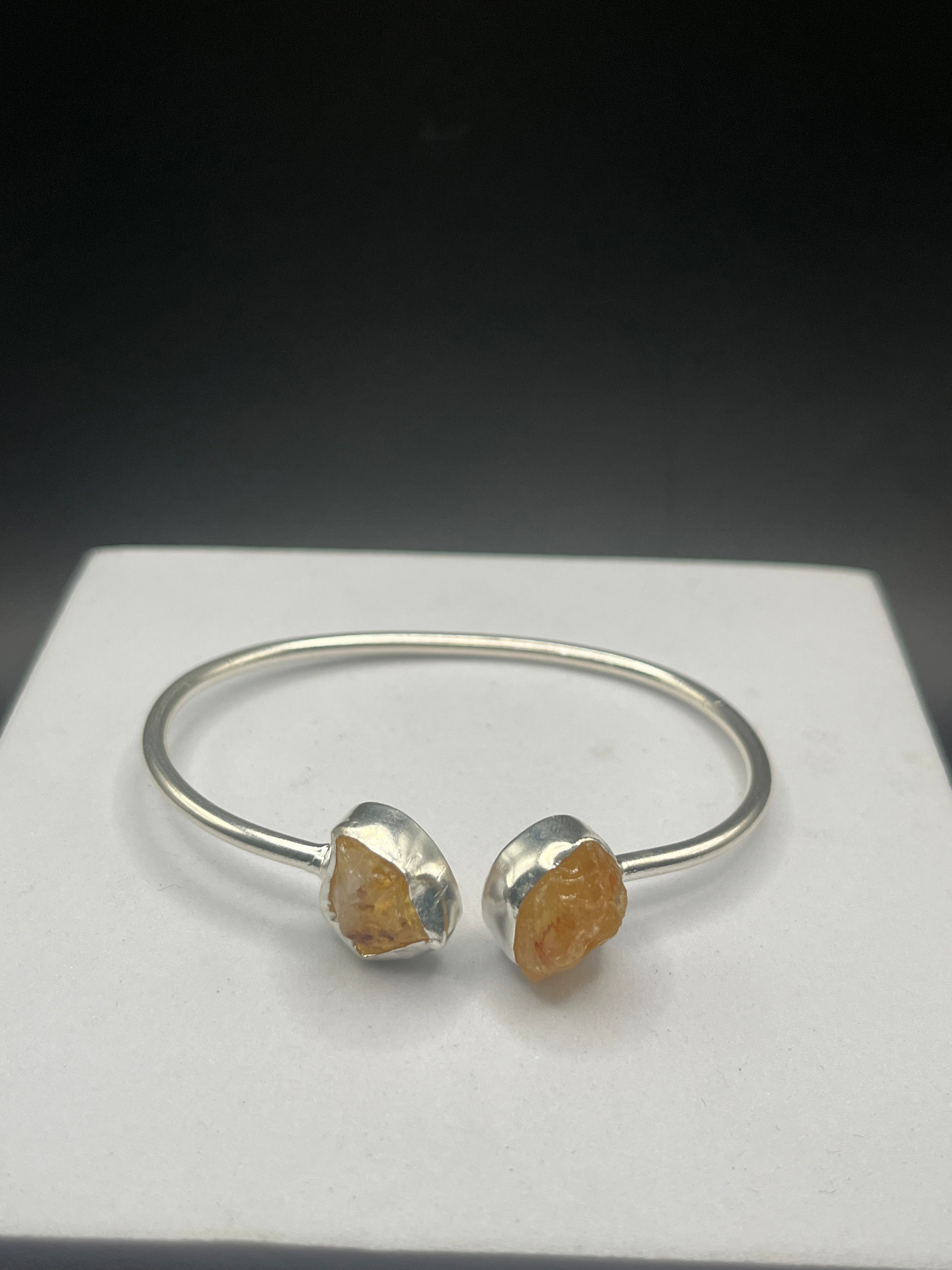Citerine 2 -stone Adjustable Bangle