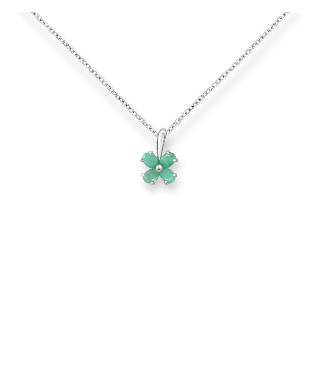 Sterling Silver Gemstone Flower Pendant, Birthstone Small Boho Floral Charm