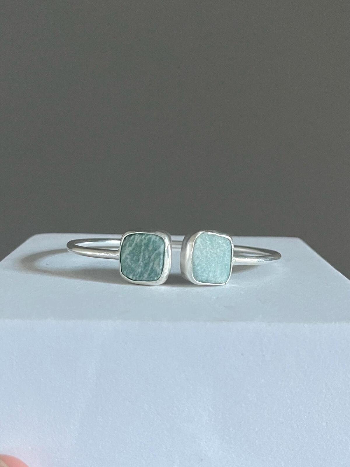 Amazonite Gemstone Adjustable Bracelet | Gift for Wedding | Boho Jewellery