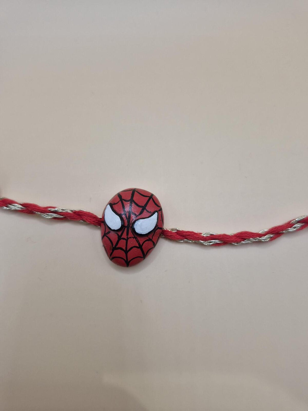 Kids Tie Bracelet / Cartoon Rakhi ( spider man , super man ) Clay Handmade Rakhi