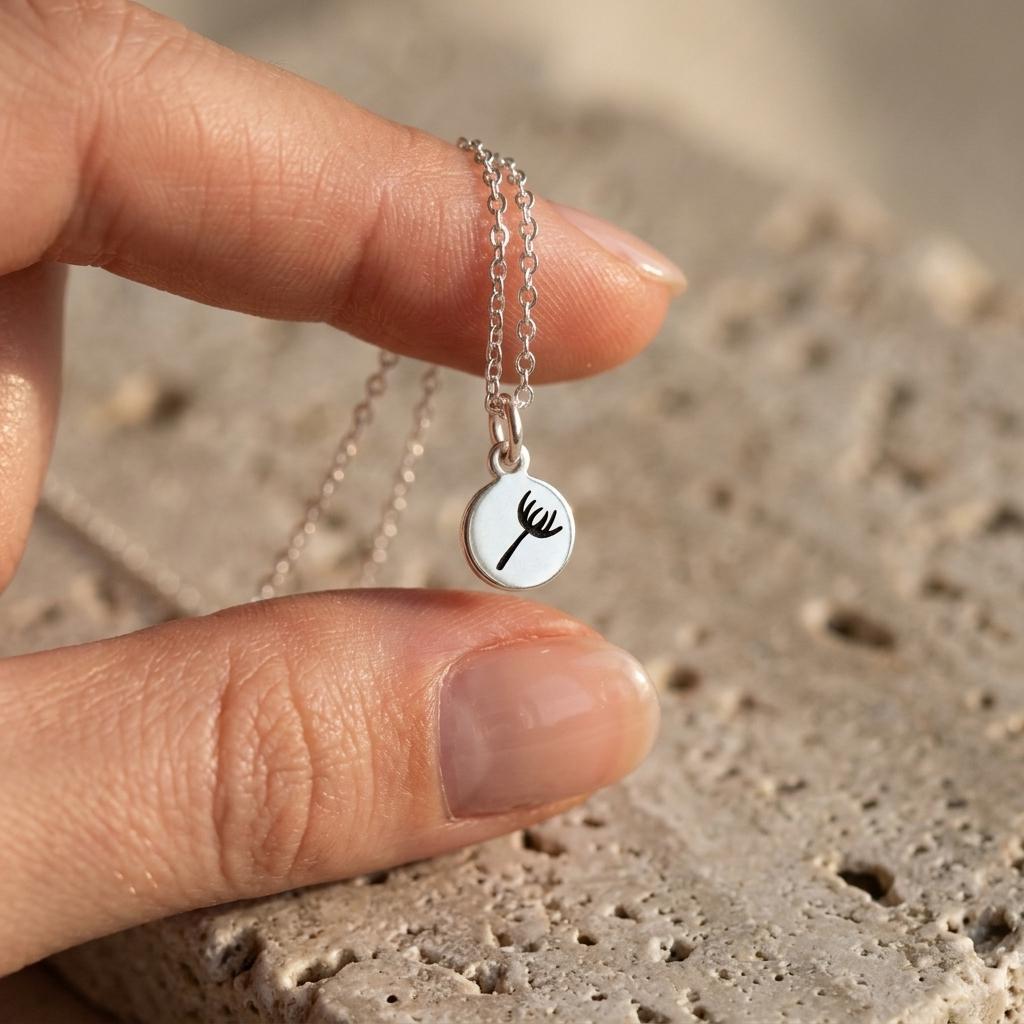 Sterling Silver Dandelion Pendant | Dainty Flower Charm Jewellery Gift | 18 Inch Silver Chain | Floral Necklace | 925 Silver Jewellery