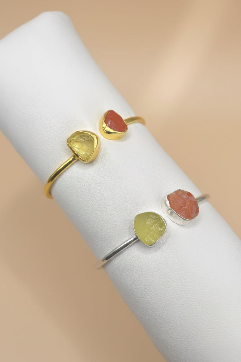 Sunrise Stack — Carnelian X Citrine Bracelet