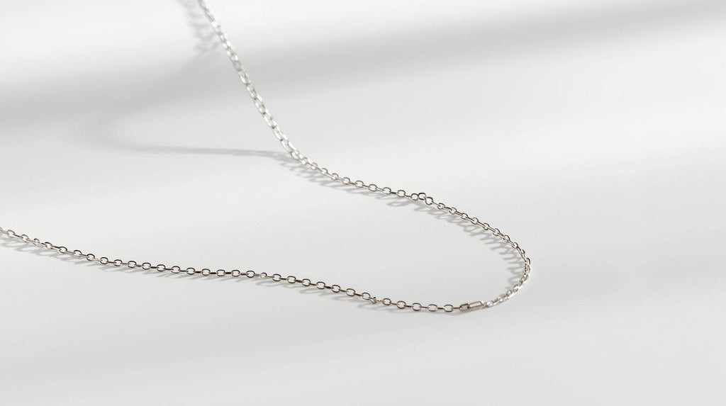 925 Sterling Silver Fine Chain Necklace, 18 Inch Classic Minimalist Silver Jewellery