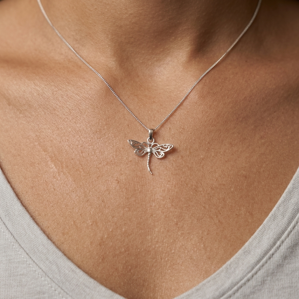 Sterling Silver Dragonfly Necklace