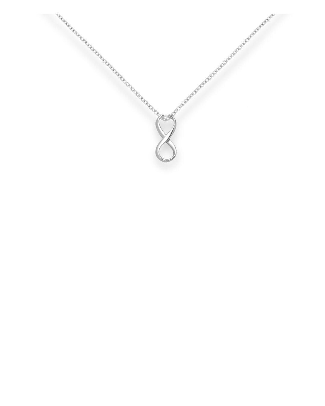 Sterling Silver Infinity Pendant Necklace, Dainty Minimalist Everyday Jewellery