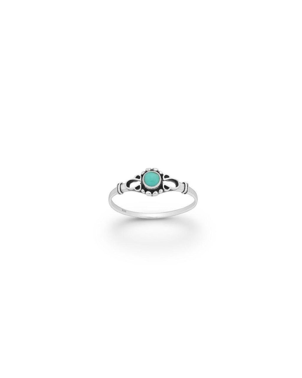925 Sterling Silver Oxidised Ring with Resin Inlay