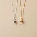 Silver Tiny Mushroom Charm Necklace | Stocking Filler | Minimalist 18K Gold Plated Necklace