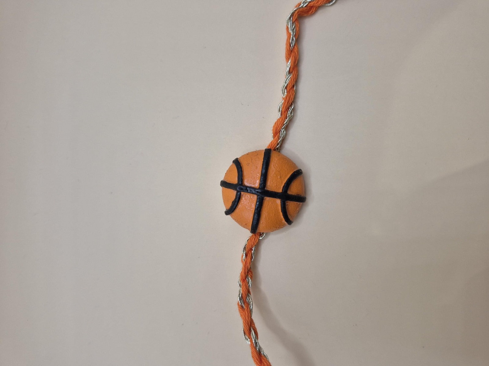 Kids Tie Bracelet / sports Rakhi (Football, Basketball  ) clay handmade Rakhri Hamper
