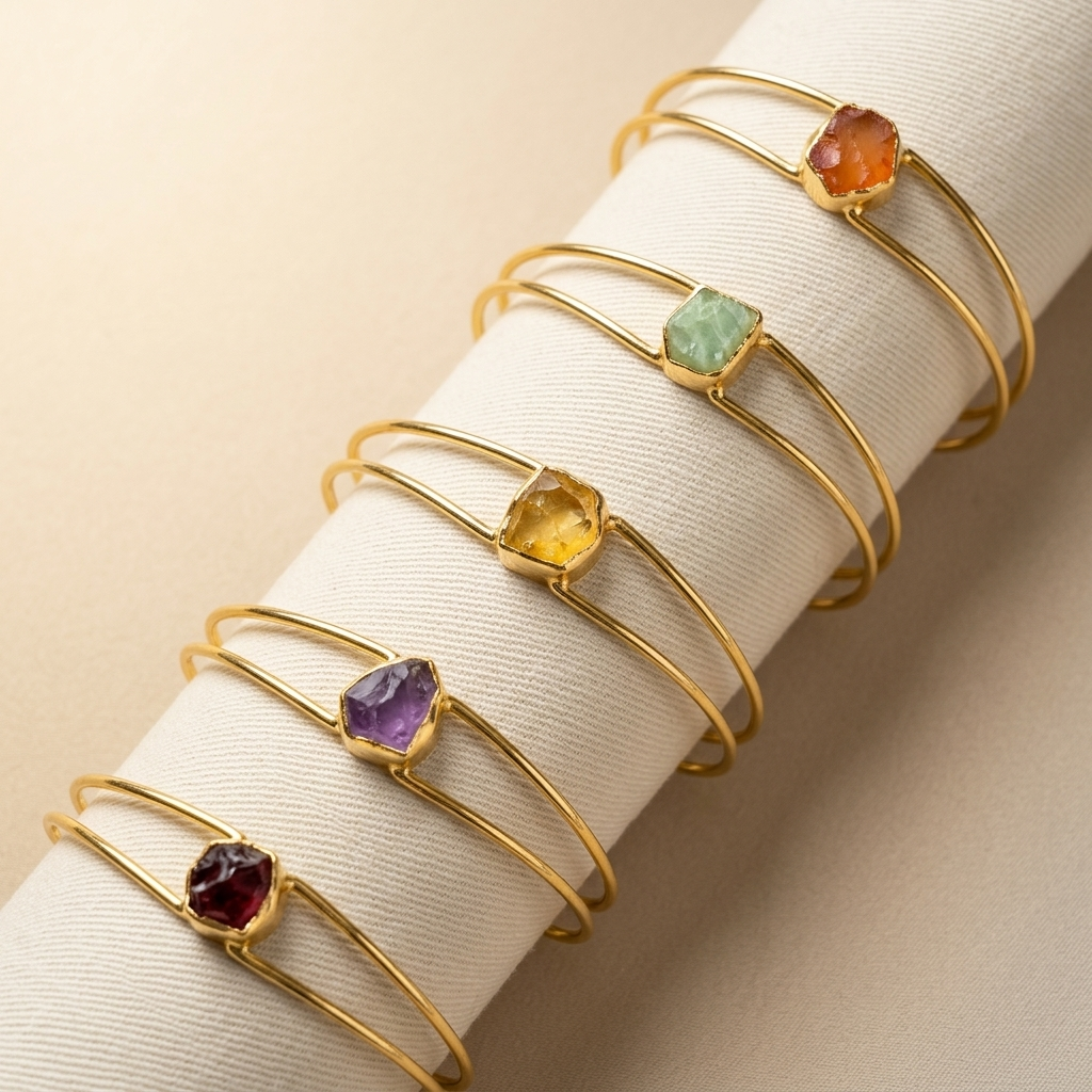 Gold Tone Open Cuff Bangle Bracelet