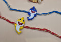 Cartoon Shark Kids Rakhi Bracelet, Handpainted Clay