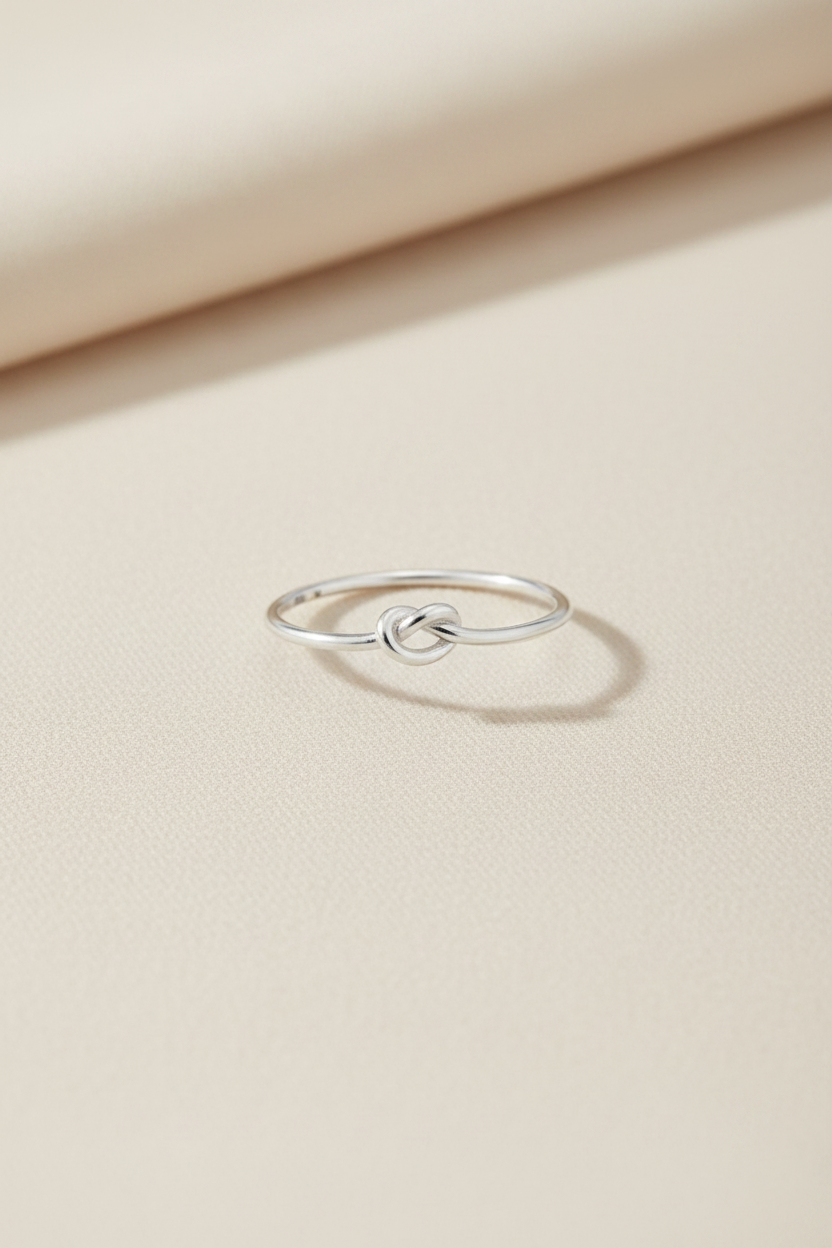 925 Sterling Silver Love Knot Ring