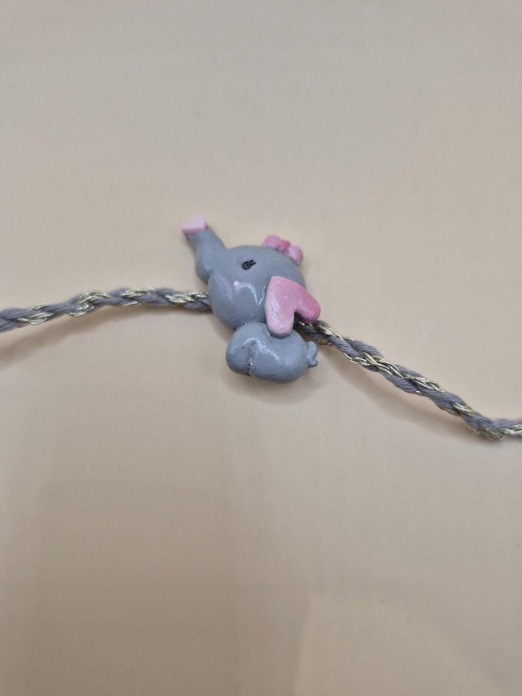 Kids Tie Bracelet / Cartoon Rakhi ( Unicorn , Elephant ) Clay Handmade Rakhi