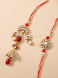 Kundan Couple Rakhi / Rakhri for Brother -Sister in law| Bhai Bhabhi Rakhi Combo