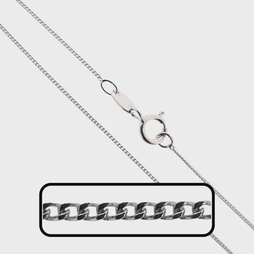 925 Sterling Silver Fine Chain Necklace, 18 Inch Classic Minimalist Silver Jewellery