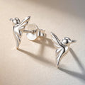 Tiny Hummingbird Stud Earrings in 925 sterling silver – Aaroh Jewellery UK