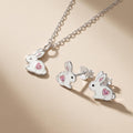 Bunny Stud Earrings & Necklace Set in 925 sterling silver – Aaroh Jewellery UK