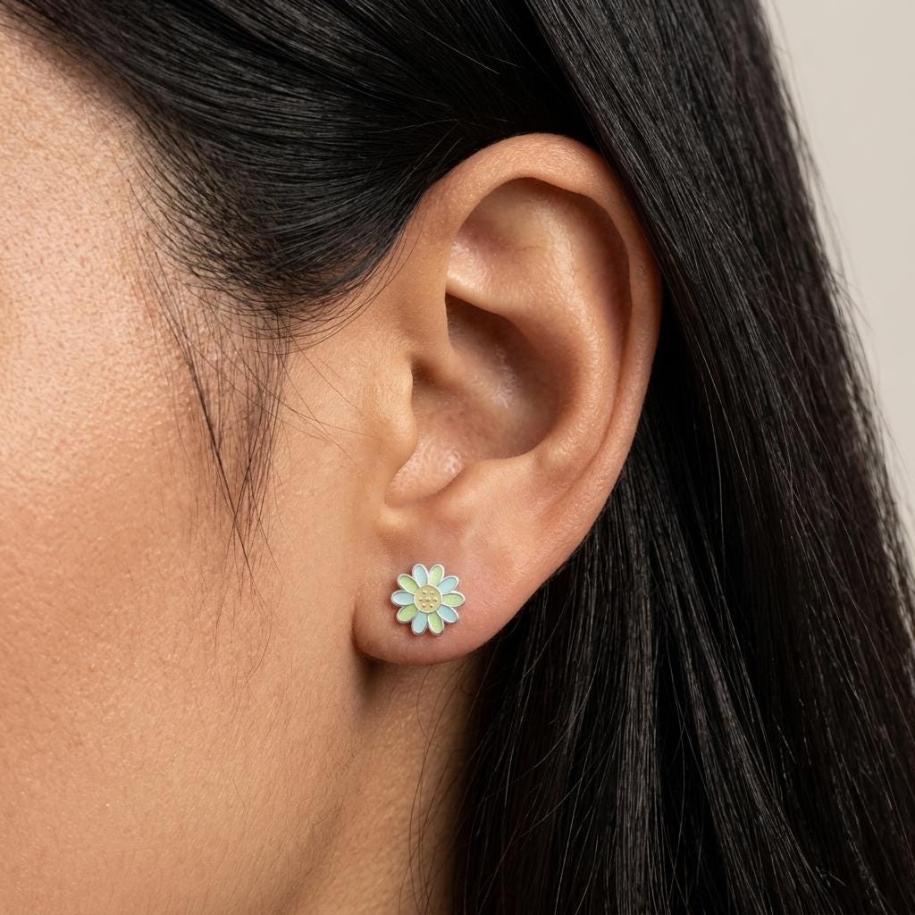 Pastel Daisy Stud Earrings – view 6