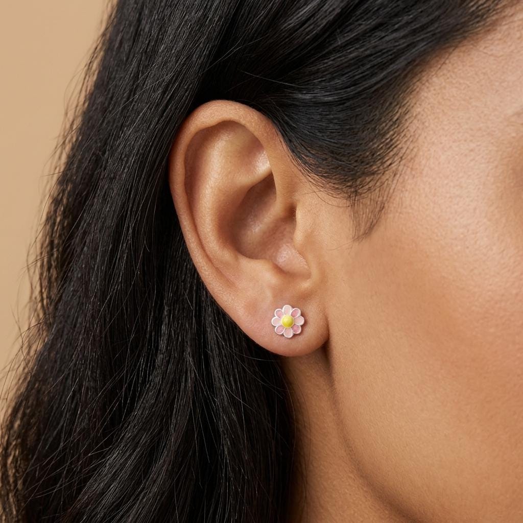 Pastel Daisy Stud Earrings – view 5