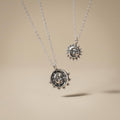 Sun and Moon Necklace in 925 sterling silver – Aaroh Jewellery UK